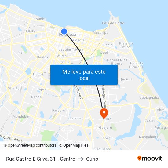 Rua Castro E Silva, 31 - Centro to Curió map