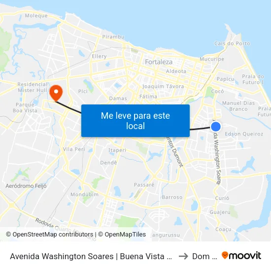 Avenida Washington Soares | Buena Vista Open Mall - Engenheiro Luciano Cavalcante to Dom Lustosa map