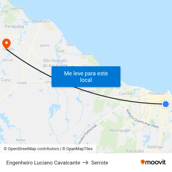 Engenheiro Luciano Cavalcante to Serrote map