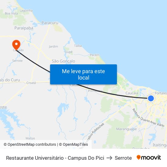 Restaurante Universitário - Campus Do Pici to Serrote map