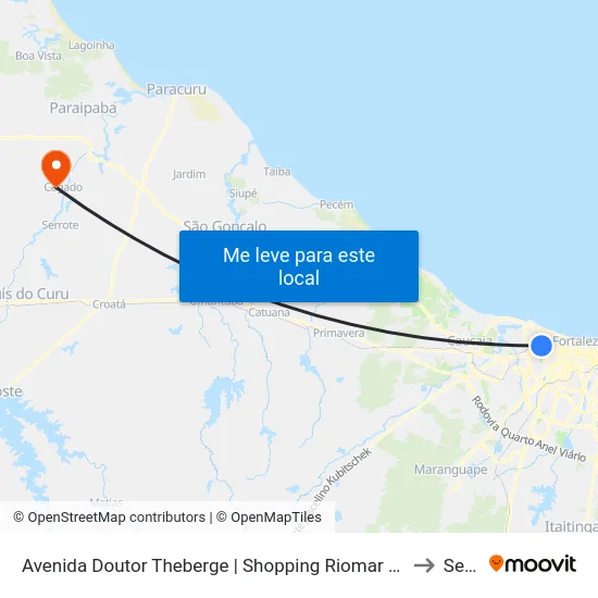 Avenida Doutor Theberge | Shopping Riomar Kennedy - Presidente Kennedy to Serrote map