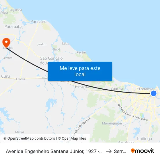 Avenida Engenheiro Santana Júnior, 1927 - Cocó to Serrote map