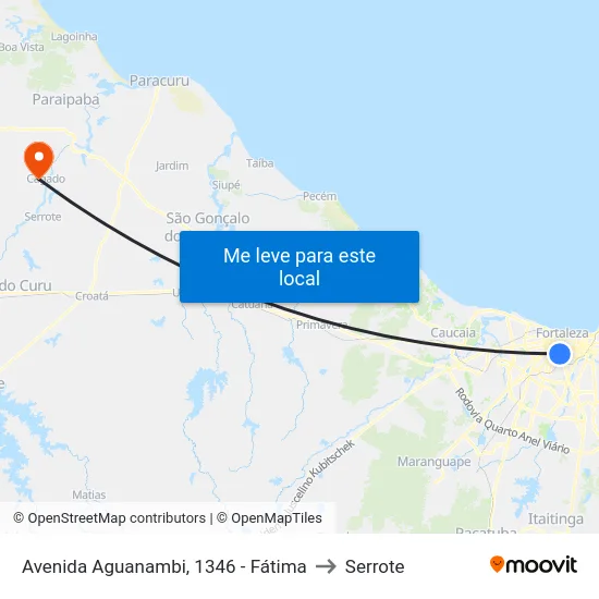 Avenida Aguanambi, 1346 - Fátima to Serrote map