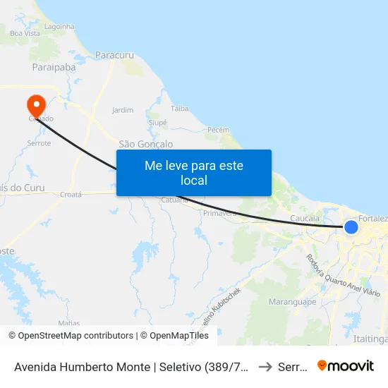 Avenida Humberto Monte | Seletivo (389/703) - Pici to Serrote map