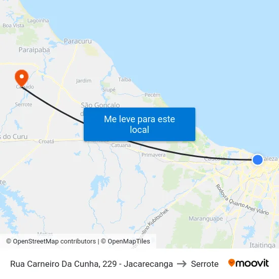 Rua Carneiro Da Cunha, 229 - Jacarecanga to Serrote map