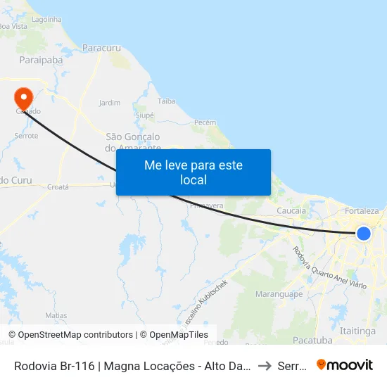 Rodovia Br-116 | Magna Locações - Alto Da Balança to Serrote map