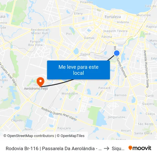 Rodovia Br-116 | Passarela Da Aerolândia - Aerolândia to Siqueira map