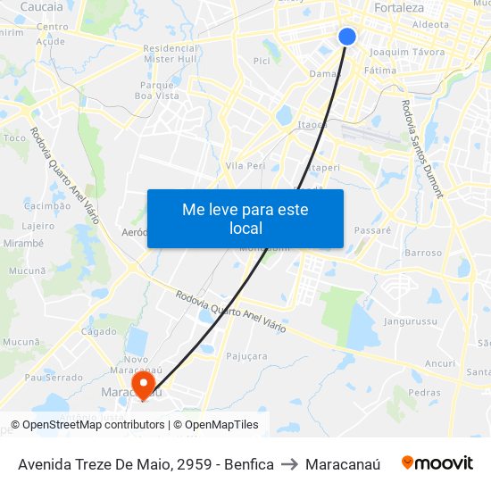 Avenida Treze De Maio, 2959 - Benfica to Maracanaú map