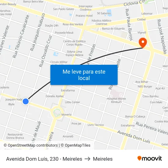 Avenida Dom Luís, 230 - Meireles to Meireles map