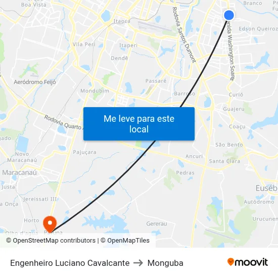 Engenheiro Luciano Cavalcante to Monguba map