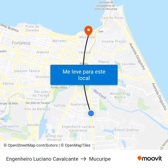 Engenheiro Luciano Cavalcante to Mucuripe map