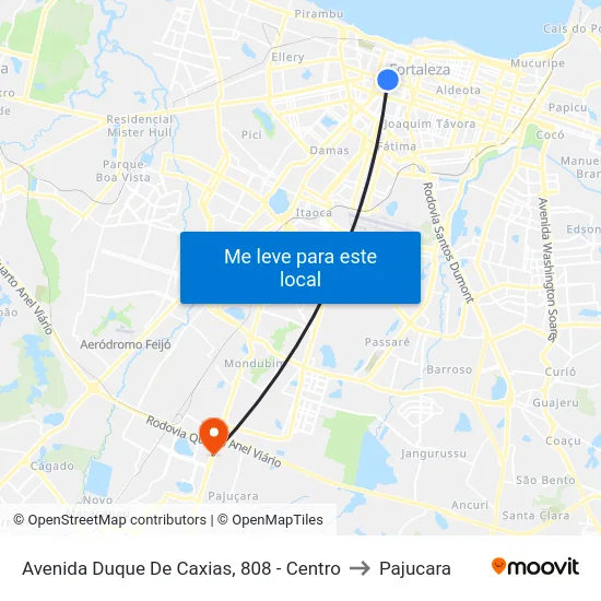 Avenida Duque De Caxias, 808 - Centro to Pajucara map