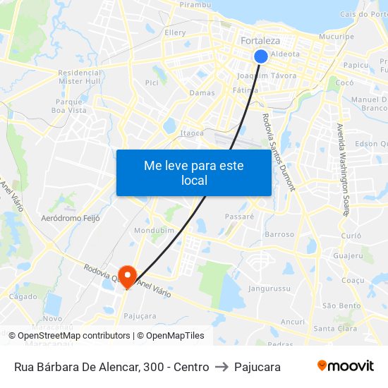 Rua Bárbara De Alencar, 300 - Centro to Pajucara map