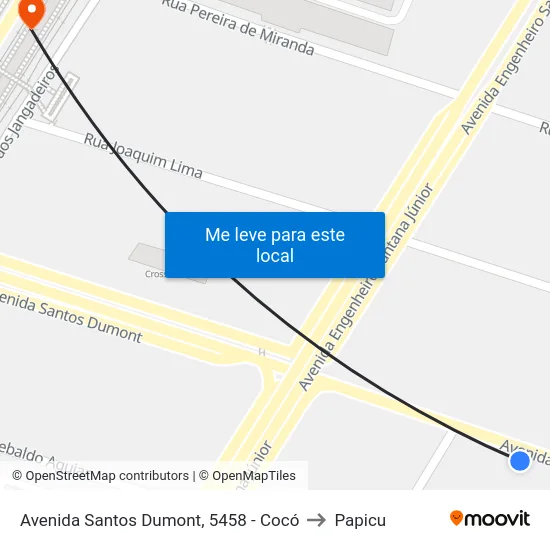 Avenida Santos Dumont, 5458 - Cocó to Papicu map