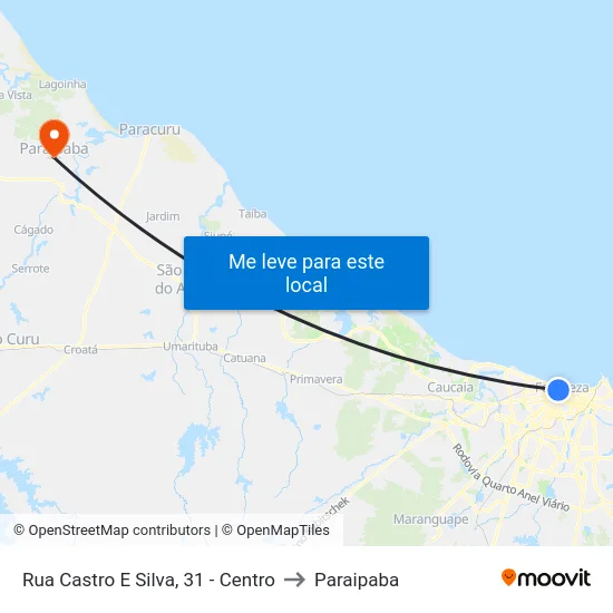 Rua Castro E Silva, 31 - Centro to Paraipaba map