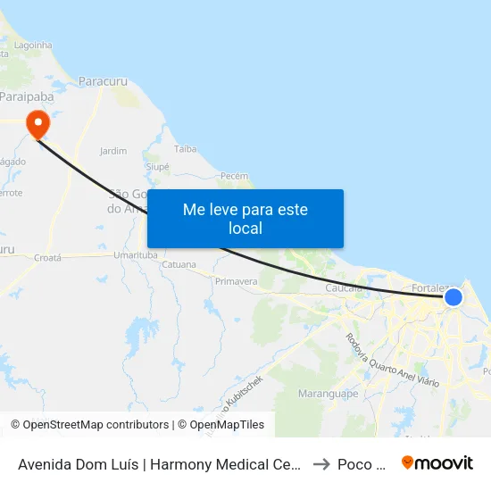 Avenida Dom Luís | Harmony Medical Center - Meireles to Poco Doce map