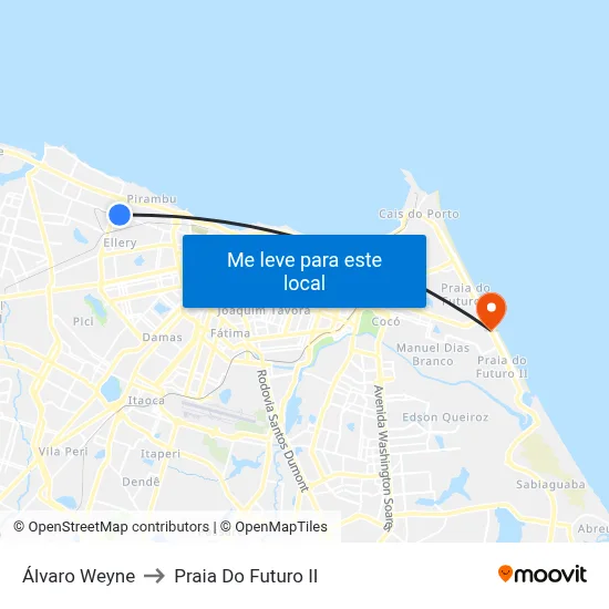 Álvaro Weyne to Praia Do Futuro II map