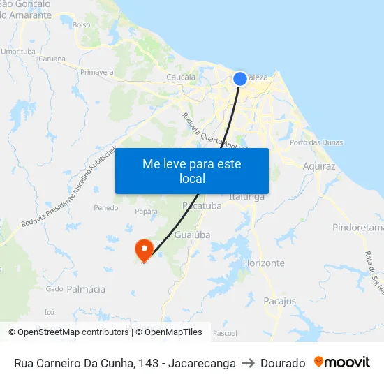 Rua Carneiro Da Cunha, 229 - Jacarecanga to Dourado map