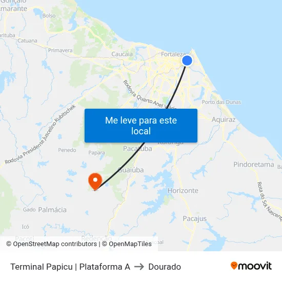 Terminal Papicu | Plataforma A to Dourado map