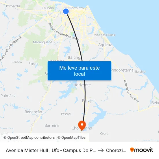 Avenida Mister Hull | Ufc - Campus Do Pici - Pici to Chorozinho map