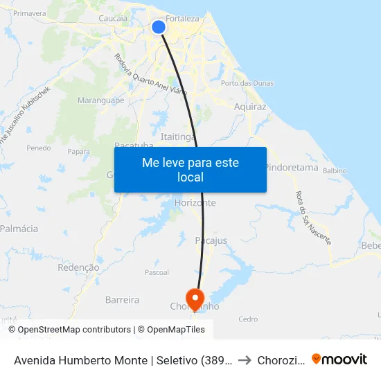 Avenida Humberto Monte | Seletivo (389/703) - Pici to Chorozinho map