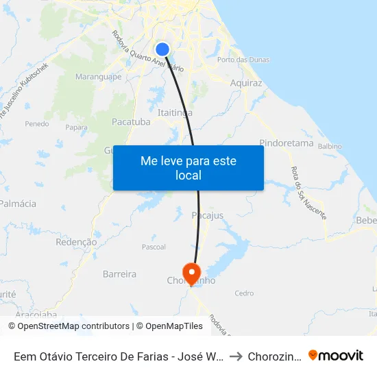 Eem Otávio Terceiro De Farias - José Walter to Chorozinho map