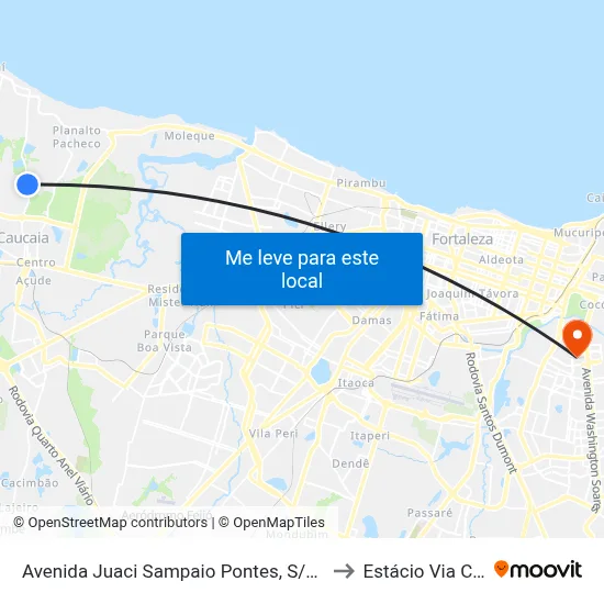 Avenida Juaci Sampaio Pontes, S/N - Curicaca to Estácio Via Corpvs map