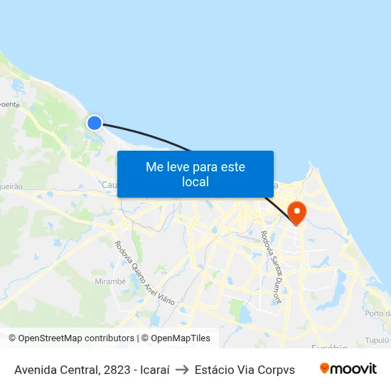 Avenida Central, 2823 - Icaraí to Estácio Via Corpvs map