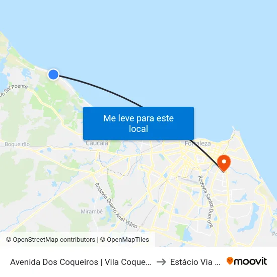 Avenida Dos Coqueiros | Vila Coqueiros - Cumbuco to Estácio Via Corpvs map