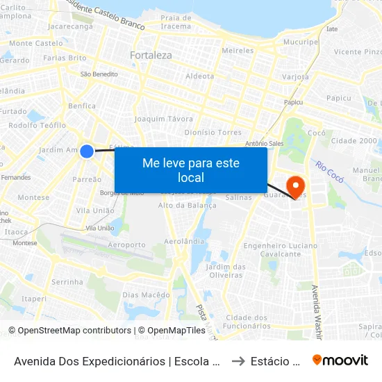 Avenida Dos Expedicionários | Escola Filgueiras Lima - Jardim América to Estácio Via Corpvs map