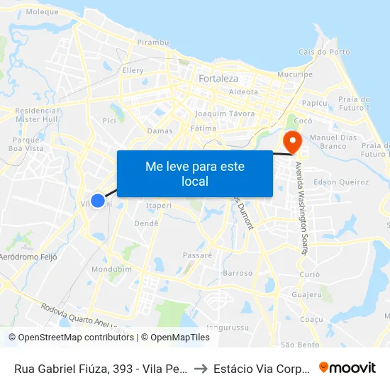 Rua Gabriel Fiúza, 393 - Vila Pery to Estácio Via Corpvs map