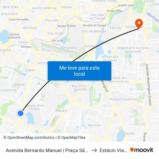 Avenida Bernardo Manuel | Praça São José - Mondubim to Estácio Via Corpvs map