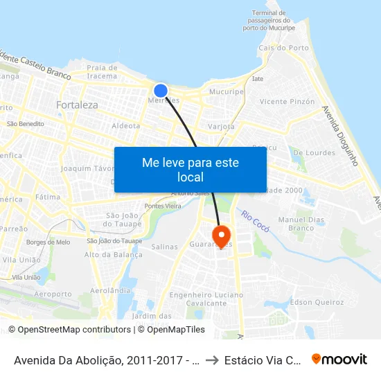 Avenida Da Abolição, 2011-2017 - Meireles to Estácio Via Corpvs map