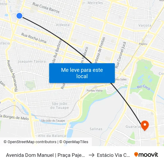 Avenida Dom Manuel | Praça Pajeú - Centro to Estácio Via Corpvs map