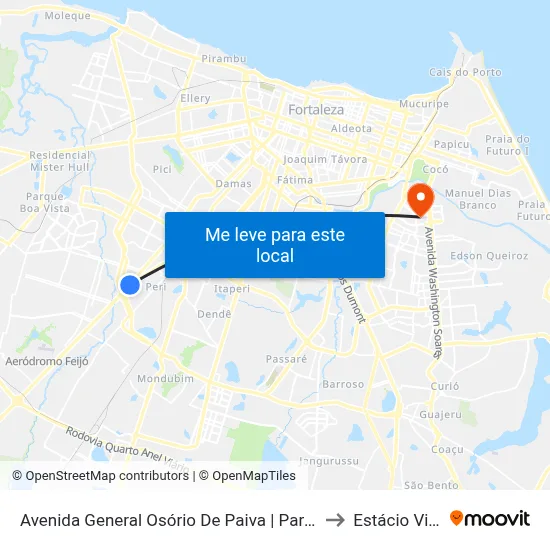 Avenida General Osório De Paiva | Paróquia São José - Vila Peri to Estácio Via Corpvs map