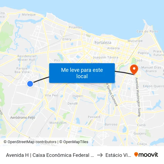 Avenida H | Caixa Econômica Federal - 2° Etapa Conjunto Ceará to Estácio Via Corpvs map