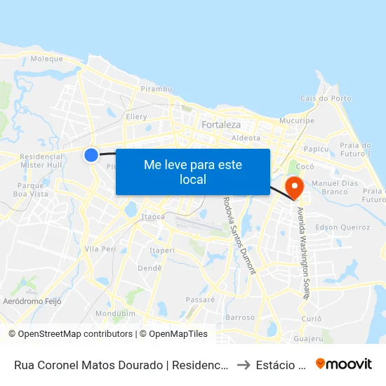 Rua Coronel Matos Dourado | Residencial Matos Dourado - Antônio Bezerra to Estácio Via Corpvs map