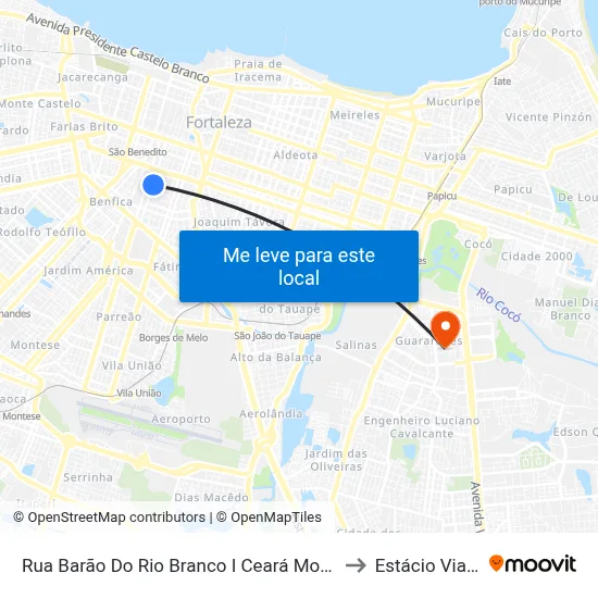 Rua Barão Do Rio Branco I Ceará Motor - José Bonifácio to Estácio Via Corpvs map