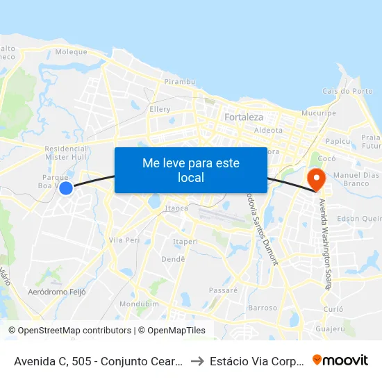 Avenida C, 505 - Conjunto Ceará I to Estácio Via Corpvs map