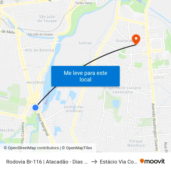 Rodovia Br-116 | Atacadão - Dias Macedo to Estácio Via Corpvs map