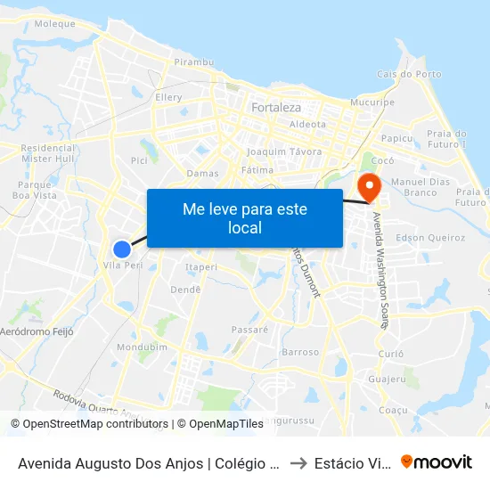 Avenida Augusto Dos Anjos | Colégio Jim Wilson - Bonsucesso to Estácio Via Corpvs map