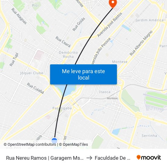 Rua Nereu Ramos | Garagem Ms Turismo - Parangaba to Faculdade De Medicina Ufc map