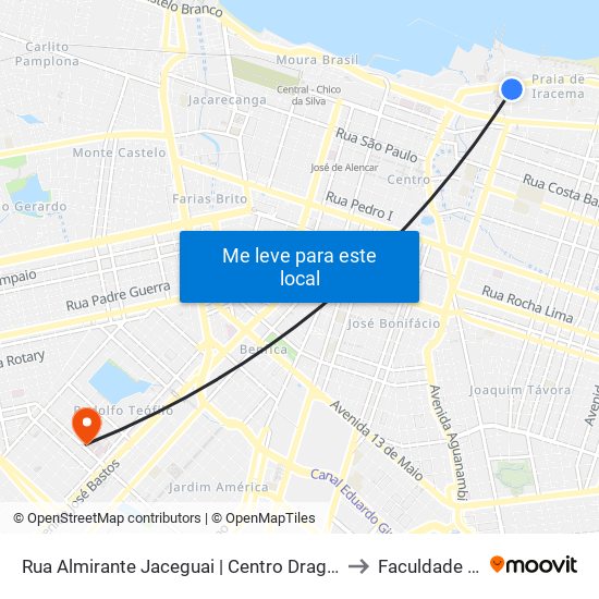 Rua Almirante Jaceguai | Centro Dragão Do Mar De Arte E Cultura - Praia De Iracema to Faculdade De Medicina Ufc map