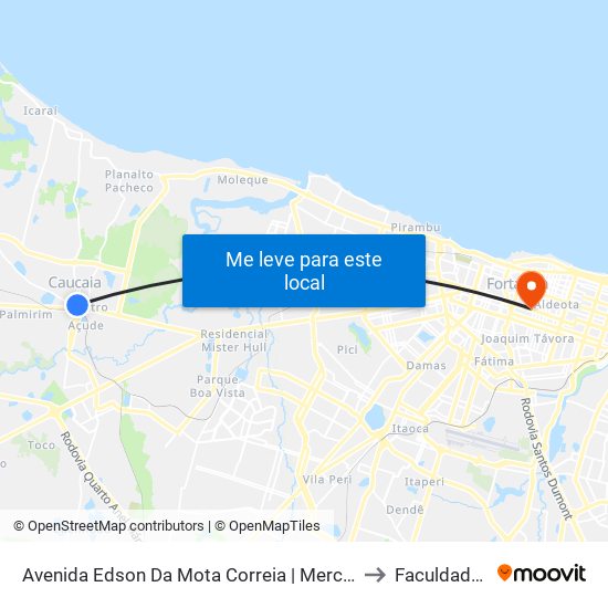 Avenida Edson Da Mota Correia | Mercado Público De Caucaia - Centro to Faculdade Ari De Sá map