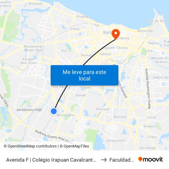 Avenida F | Colégio Irapuan Cavalcante Pinheiro - Conjunto Esperança to Faculdade Ari De Sá map