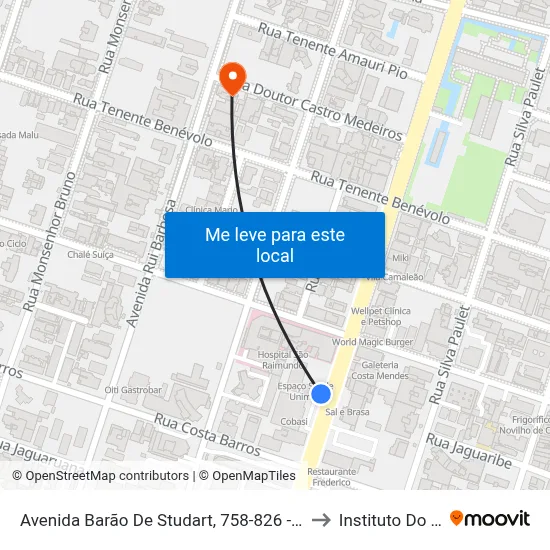 Avenida Barão De Studart, 758-826 - Aldeota to Instituto Do Rim map