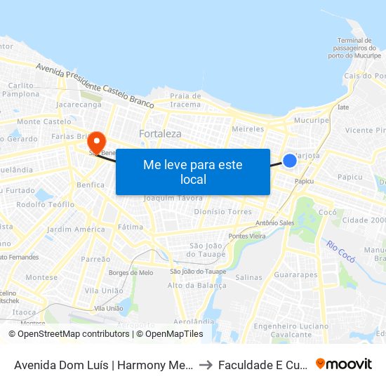 Avenida Dom Luís | Harmony Medical Center - Meireles to Faculdade E Cursos Apoena map