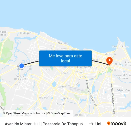 Avenida Mister Hull | Passarela Do Tabapuá - Tabapuá to Uninta map