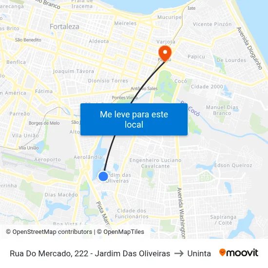 Rua Do Mercado, 222 - Jardim Das Oliveiras to Uninta map