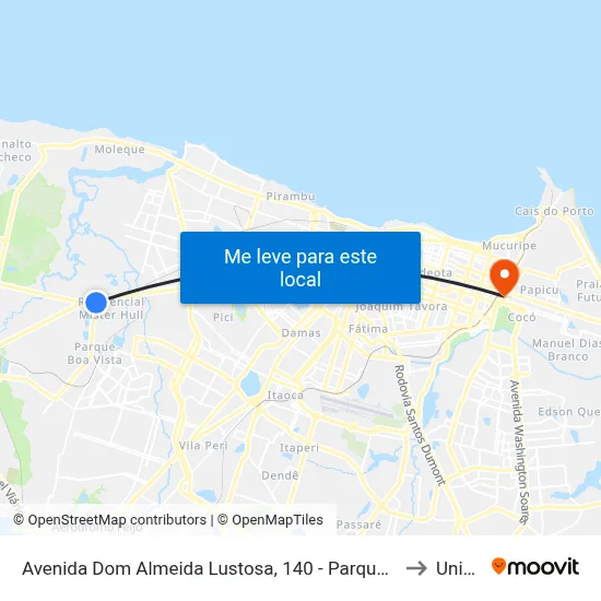 Avenida Dom Almeida Lustosa, 140 - Parque Albano to Uninta map